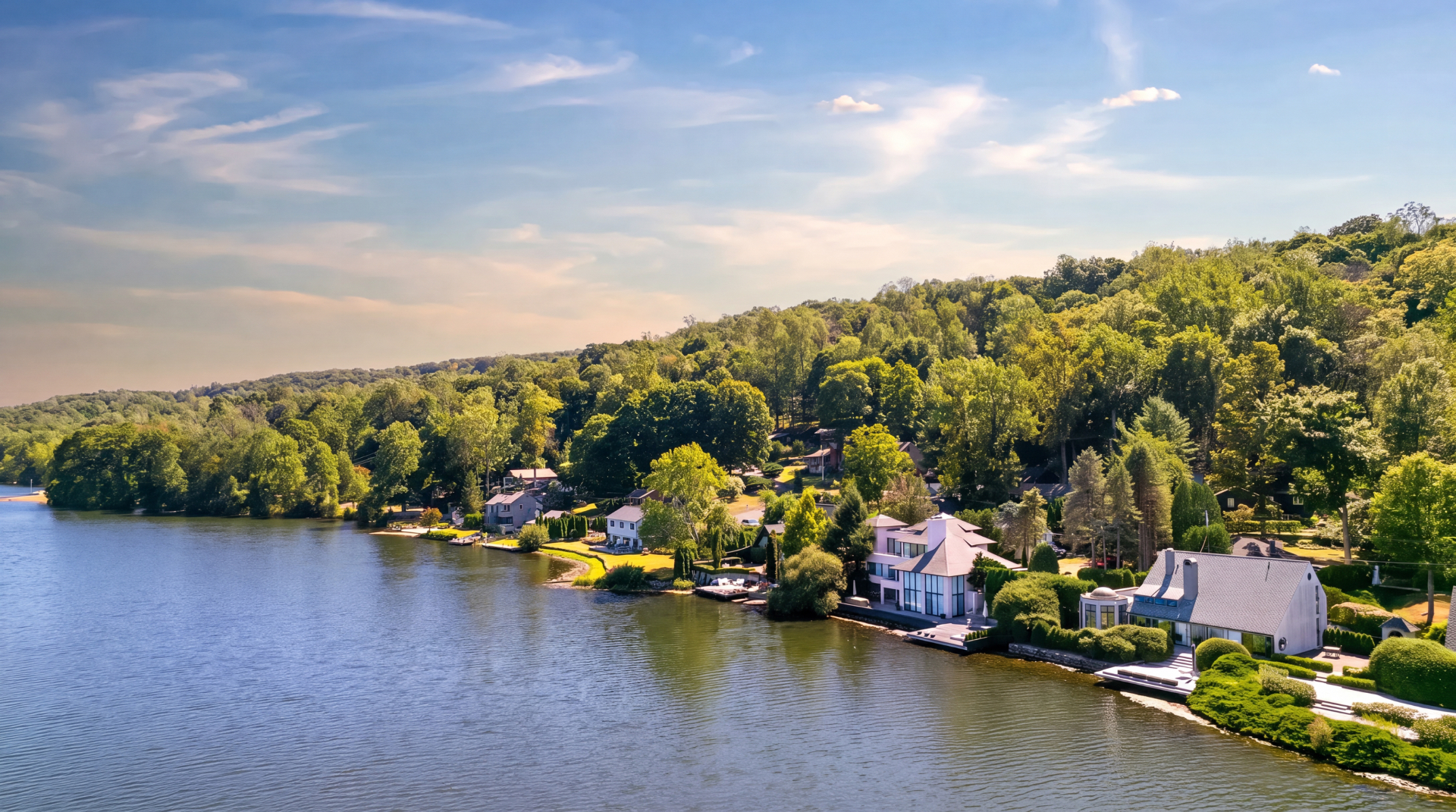 Aerial view of Ridgefield, Connecticut