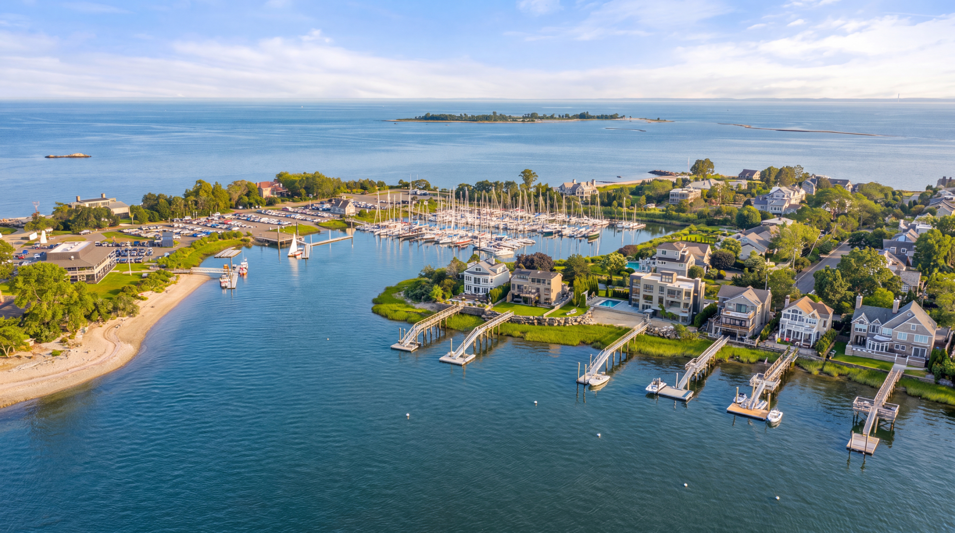 Aerial view of Westport, Connecticut