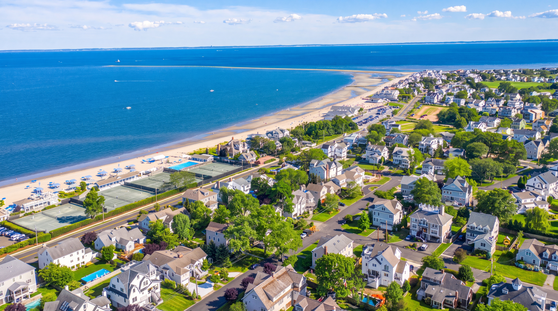 Aerial view of Fairfield, Connecticut